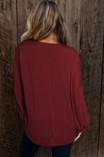 Load image into Gallery viewer, Faux knit long sleeve top
